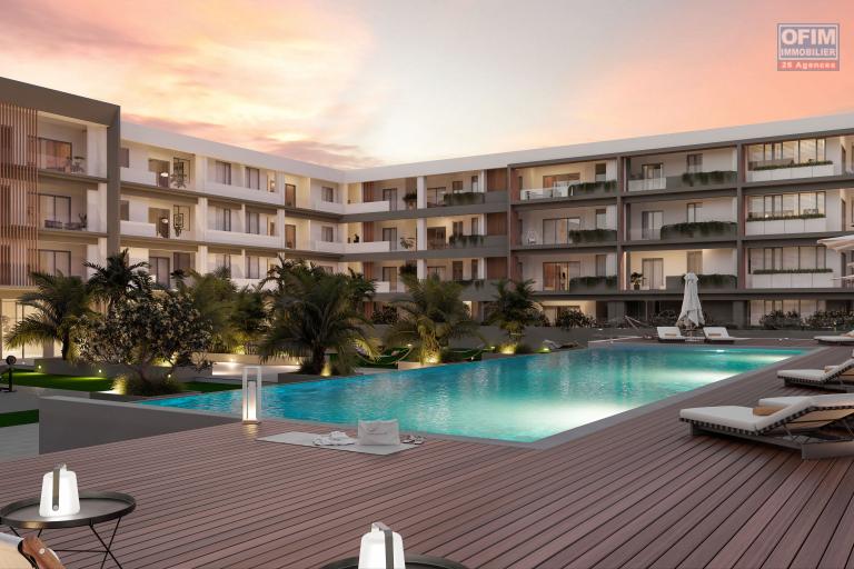 Accessible aux &eacute;trangers: vente bel appartement de 2 chambres &agrave; coucher avec piscine commune et vue mer &agrave; Grand Baie La Croisette.