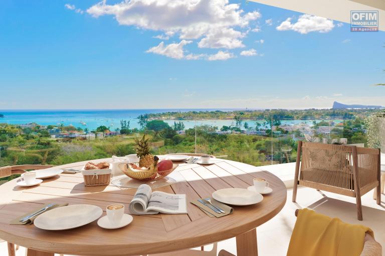 Accessible aux &eacute;trangers: vente bel appartement de 2 chambres &agrave; coucher avec piscine commune et vue mer &agrave; Grand Baie La Croisette.