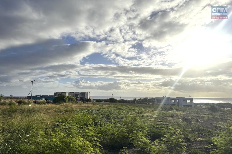 Flic en Flac Ile Maurice –Terrain résidentiel avec vue dans un morcellement sécurisé